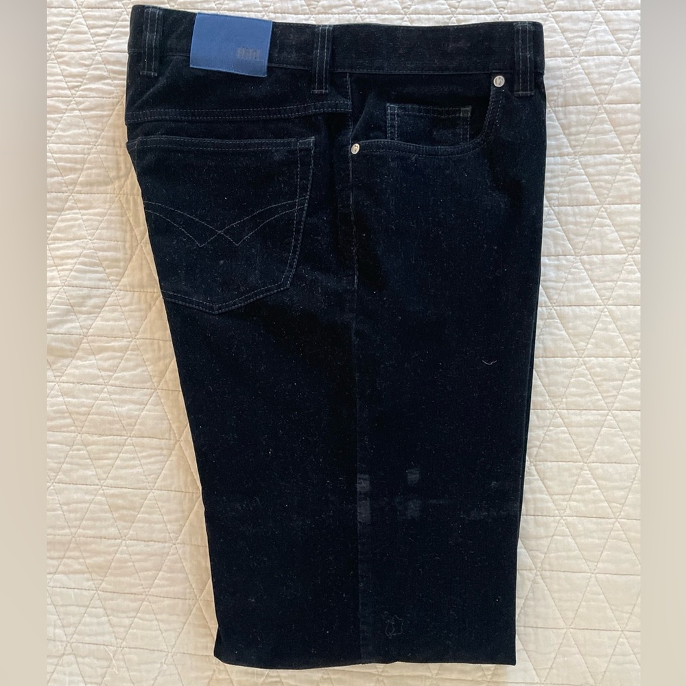 HILTL Micro Wale Corduroy Velour 5-Pocket Pant in Midnight Size 34 $245
